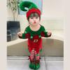 Children Christmas Dwarf Accessories for Boy Girl Kids Christmas Elf Costume Includes Elf Suit Elf Hat and Shoe Covers