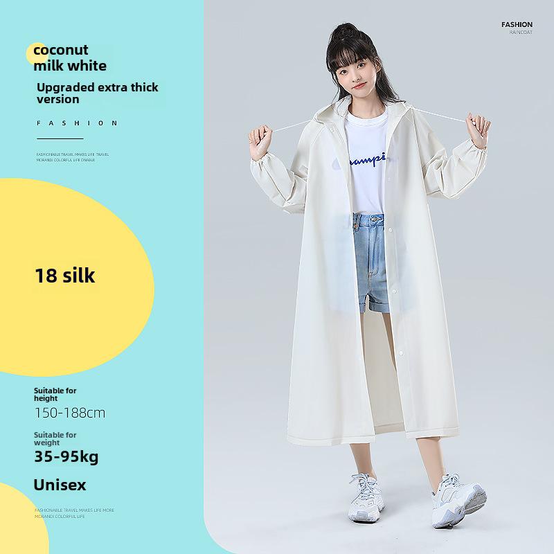 Прозрачный ЕВА цельный дождевик для взрослых и детей - Легкий, Портативный и Модный