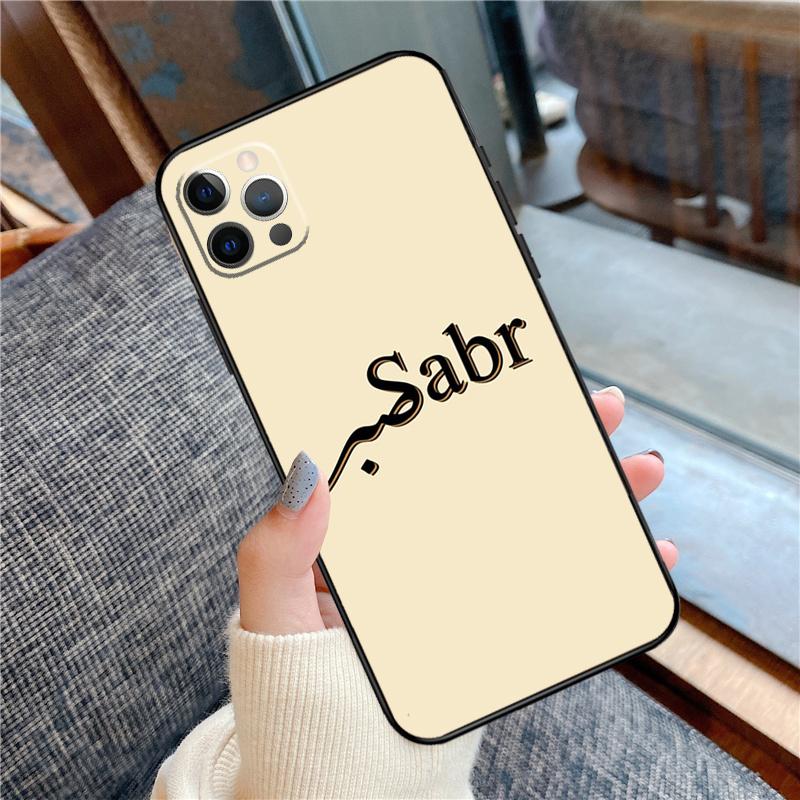 Чехол для телефона Sabr Patience для iPhone 16 15 14 12 11 13 Pro Max 12 13 mini XR 15 16 Plus 16e Защитный корпус