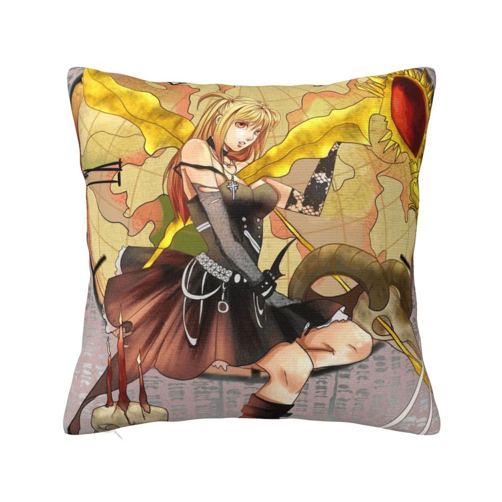 Anime Death Note Light Yagami Square Pillow Case Shinigami Cushion Covers Awesome Zippered Decor Pillowcase For Home 18"X18"