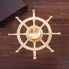 Solid Brass Rudder Gyro Brass Craft Hand Finger Spinner Ornaments Rudder Gyro Ornaments  Pocket Toy