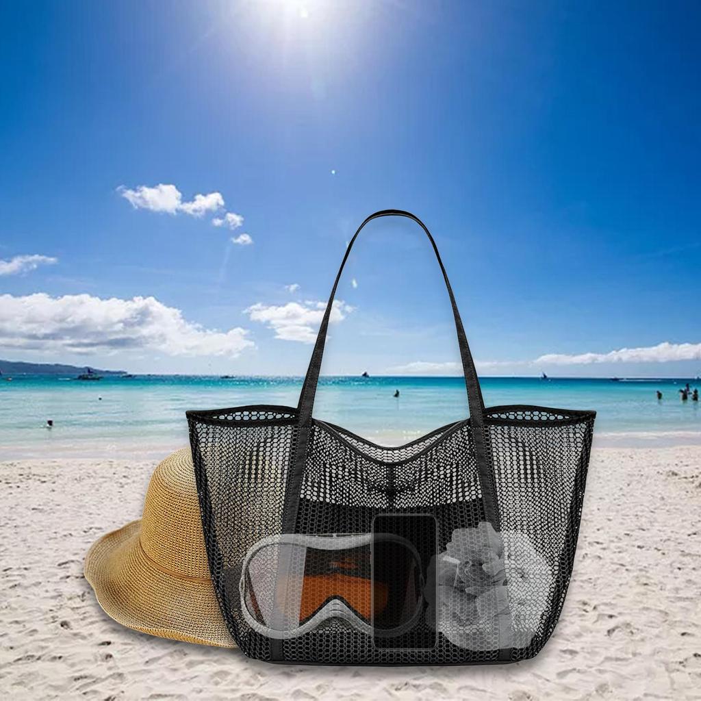 Beach Tote Bag Shoulder Storage for Women Camping Shopping Picnic