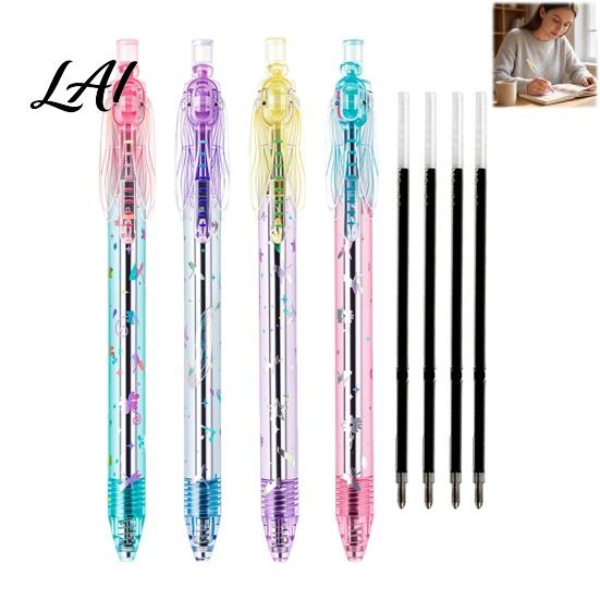Creative Stationery for Students Gleaming Wings 0.5mm Smooth Pens Dragonfly Gel Writing Translucent Body Stationery Decorative Pens Diary