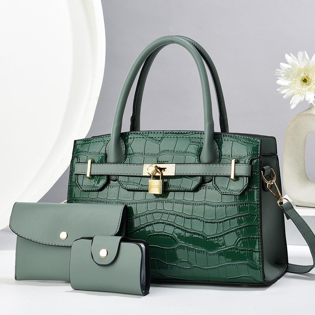 Женская сумка, сумка с узором под камень, сумка «мать и дитя», набор из трех предметов, плечевая сумка большой вместимости.