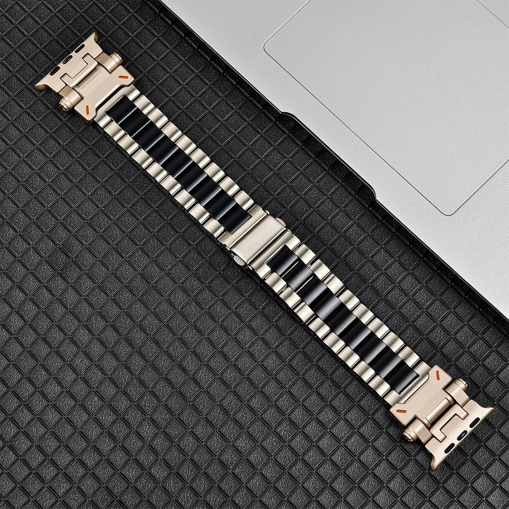 Metal+Stainless Steel Strap For Apple Watch Ultra 3/2/1 49mm Bracelet For Apple Watch Band 11 10 9 8 7 6 5 SE 42/45/46/49mm Band