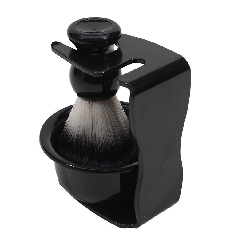 Набор из 3 мужских помазков для бритья с подставкой для щетки, инструменты для чистки и ухода за бородой, подарочный набор для бритья для мужчин