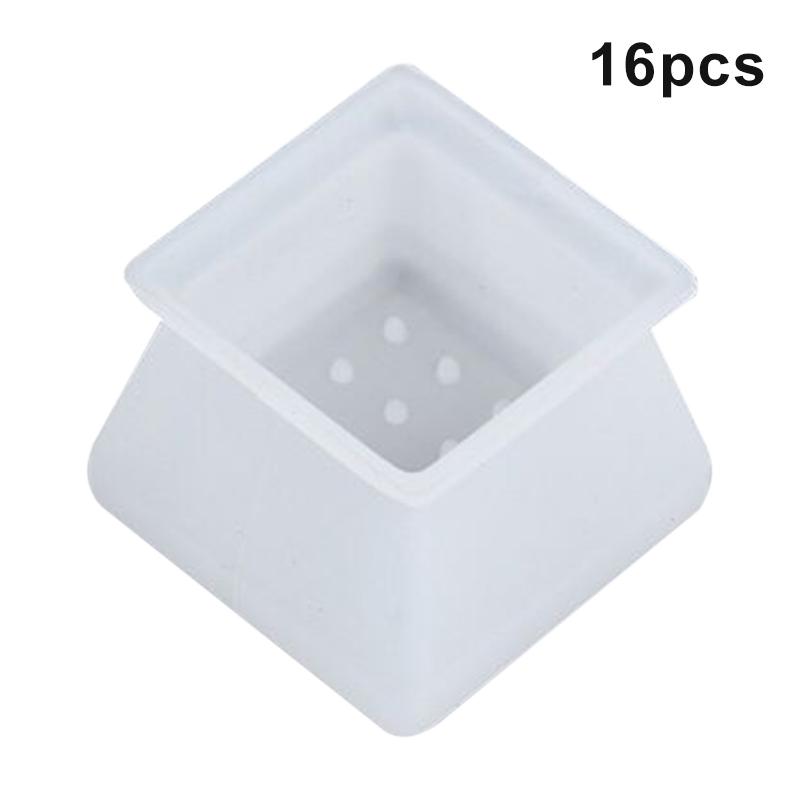 4/8/16pcs Silicone Chair Foot Covers Square Table Leg Protective Pad Anti Slip Silent Floor Furniture Protection Pad For Chair