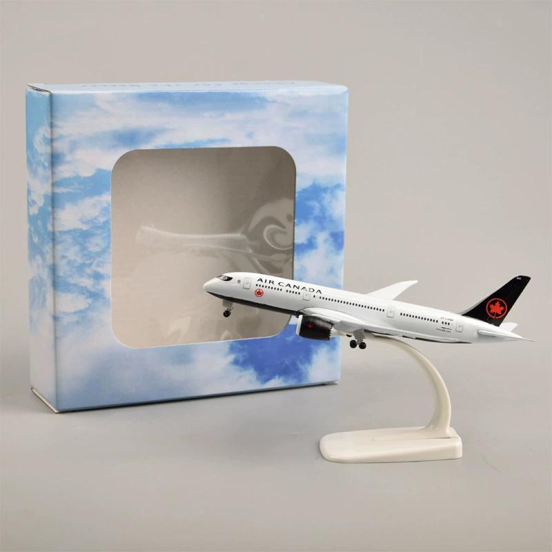 20 см Металлический Масштабный Самолет Авиакомпания Air Canada B787 Модель Самолета Игрушка Литой Металлический Самолет Конструктор С Колесами Коллекция