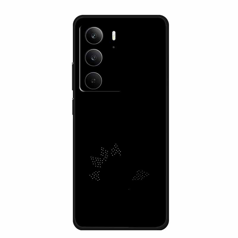 Для Realme Narzo 80 Lite 5G Чехол Narzo80 Lite Чехол Мультяшный Кот ТПУ Черный Силикон Мягкий Чехол для Телефона Для Realme Narzo 80Lite Funda