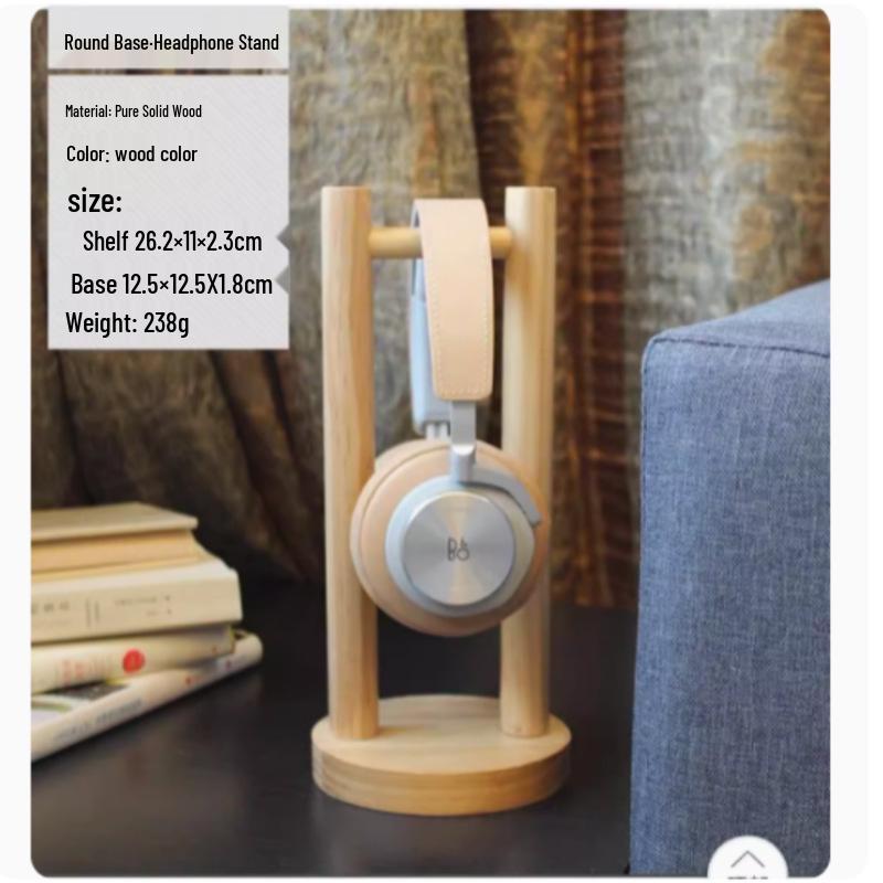 Универсальное настенное крепление для наушников из массива дерева с шумоподавлением и подставка для дисплея