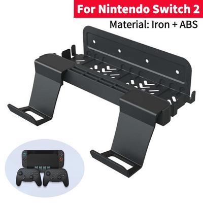 Настенное крепление с 8 держателями для игровых карт и крючками для контроллеров, металлический настенный кронштейн, подставка-держатель для консоли Nintendo Switch2