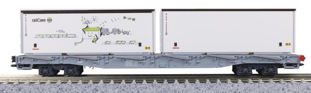 KATO N Gauge Rhaetian Railway Long Car R-w Container Loading 4-Car Set 10-1892 Railway Model Freight Car