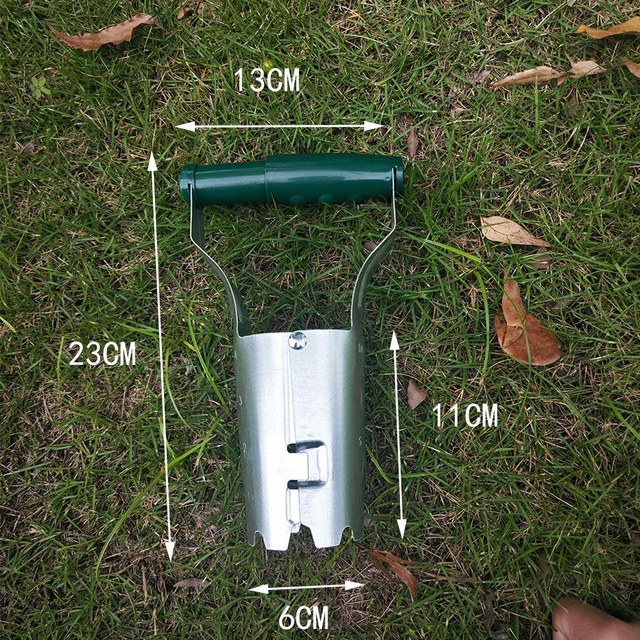1PCS Stainless Steel Transplanter Transplanting Tool - Cylinder Design for Farm Garden Vegetable Patch Digging