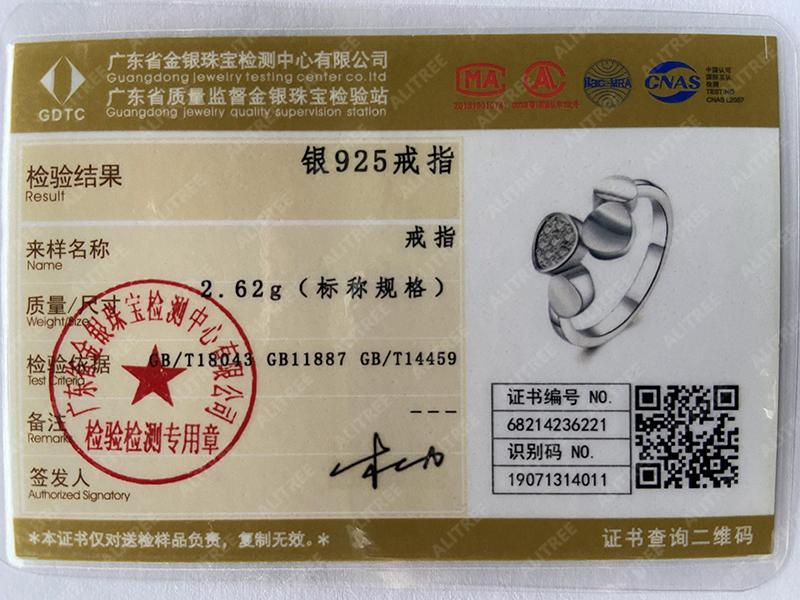 Ювелирные изделия из круглого кольца из стерлингового серебра 925 пробы с цирконом AAA