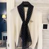 NINA SOLOR Polka Dot Silk Scarf