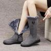 2025 New Women's Boots Mid-calf Boots Plush Warm Snow Boot Wedge Platform Boots for Women Winter Cotton Boot Botas Mujer