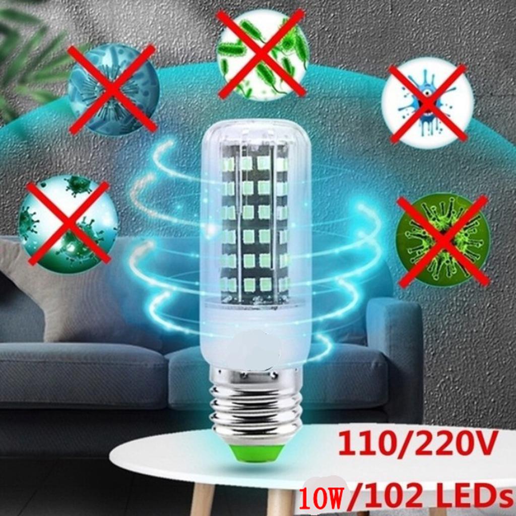 Светодиодная лампа на 360°, бактерицидная лампа E27 с винтовым цоколем, 110 В/220 В, ультрафиолетовый свет, бактерицидная стерилизация