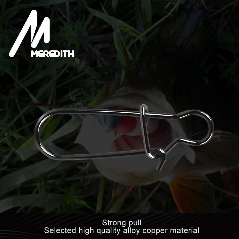 MEREDITH 50 шт. рыболовный соединитель из нержавеющей стали, быстрый зажим, защелкивающиеся защелки, поворотные твердые кольца, защитные защелки, рыболовный крючок, оснастка для инструмента