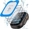 Tempered Glass Film Quick Pasting For Apple Watch Ultra 3/2/1 49mm Easy To Install Screen Glass Protective Film Ultra 3-2-1 49mm