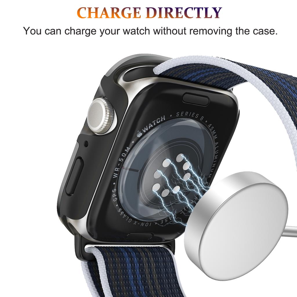 Glass+Metal Case For Apple Watch Ultra 49mm Accessories Protector Bumper Tempered iwatch series 8 7 se 45mm 41mm 44mm 40mm cover