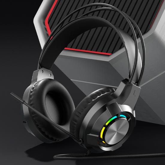 Шумоподавляющие наушники с амбушюрами из пены с эффектом памяти. Универсальная легкая игровая проводная гарнитура с объемным звуком и микрофоном.