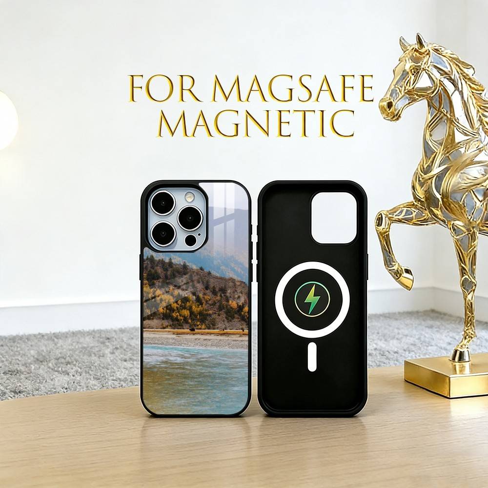Snow mountain Phone Case For iPhone17,16,15,14,13,12,11 Plus,Pro Magnetic with Magsafe Wireless Charging