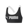 Fit Mid Impact Training Bra Color Block Casual Letter Logo Sports Bra Женское нижнее белье Черный 522192-01