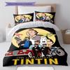 Tintin Brave Quest Bedding Quilt Set Quilt Cover Pillowcase Home Decoration Birthday Gift (1 * duvet cover + 2 * pillowcase, without core)