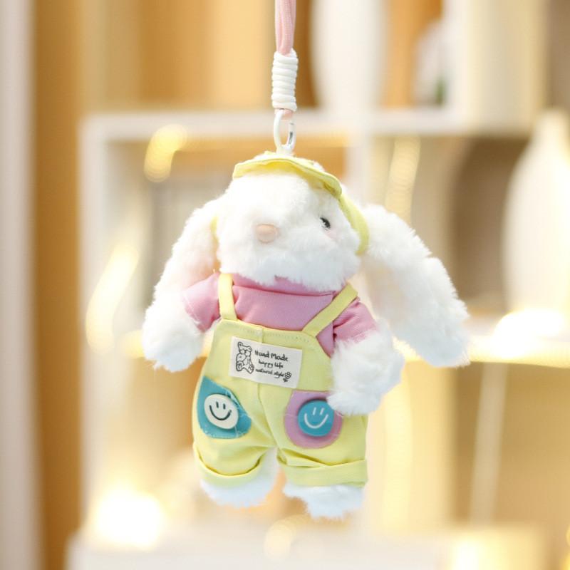 Plush Toy Bunny Backpack Clip With Soft Short Pile Fabric For Girls And Boys Gift