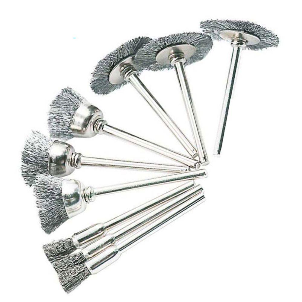 5pcs Rust Removing Polishing Brushes Grinding Wheel Wire Wheel Brush Rotary Tool Drill Attachment
