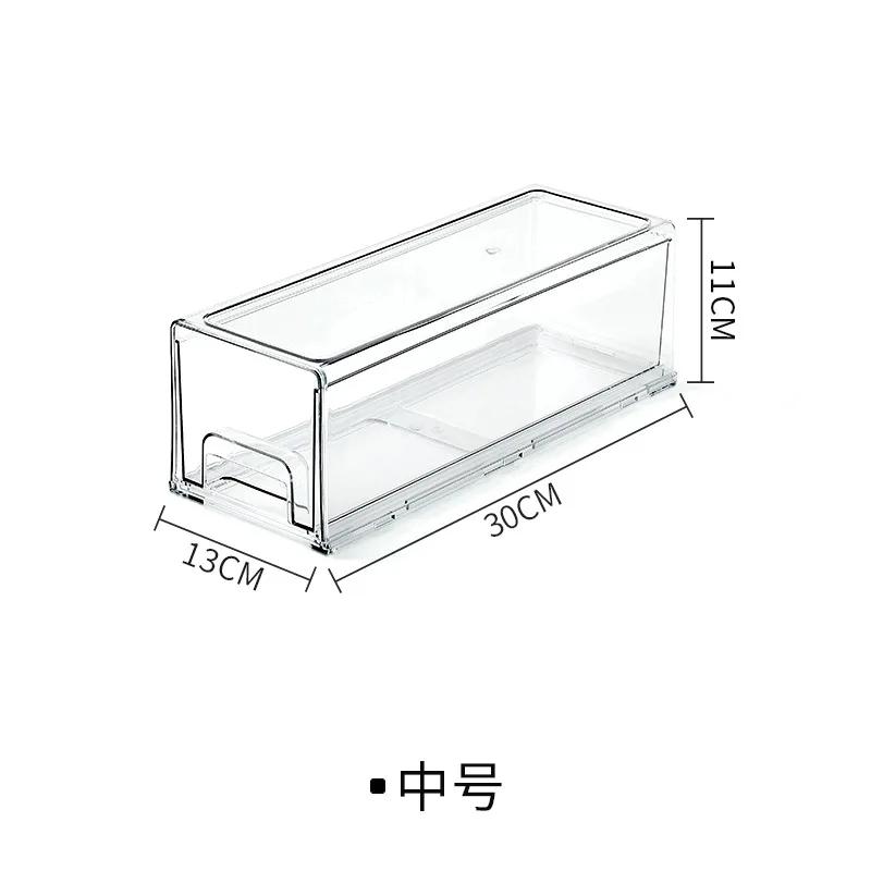 Kitchen Refrigerator Storage Box Fruit Vegatable Meat Fish Food Drawer Organizer Fresh-keeping Stackable Bin Stackable Container