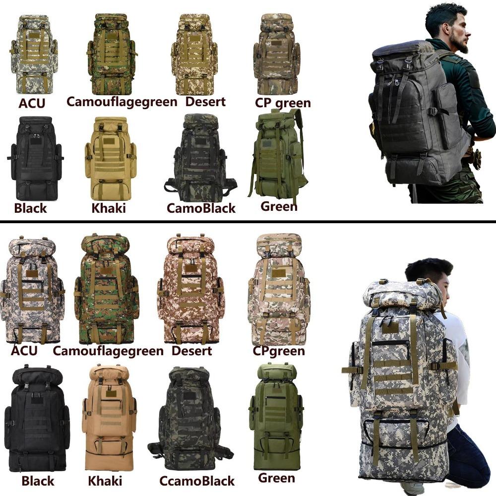 80L/100L Альпинистская сумка Climb Bag Tactical Backpacks Большой рюкзак для походов на открытом воздухе Кемпинг Дорожные сумки