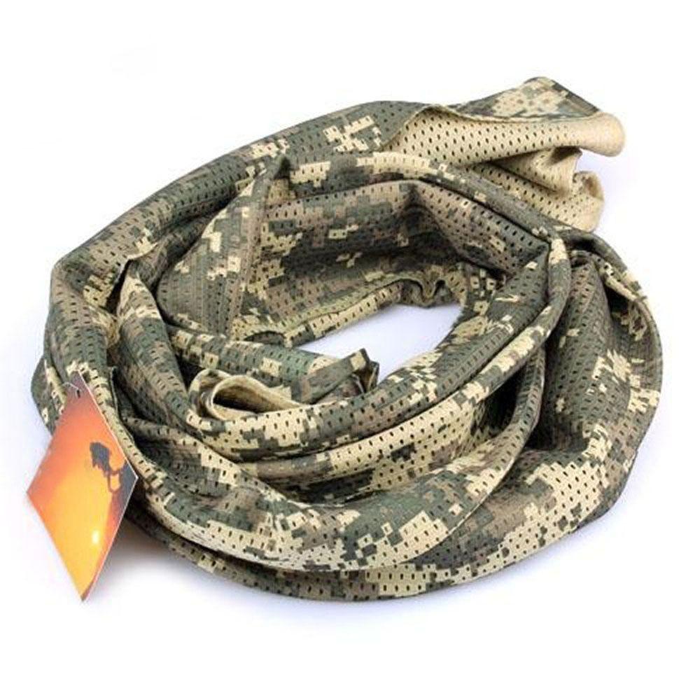 Jungle Army Muffler Shawl Breathable Camouflage Scarf Wraps Scarves Veil Mesh Print Scarf