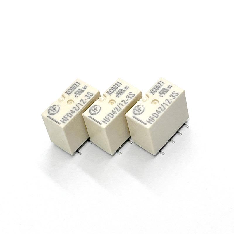 HFD42/12-3SR Hongfa 8-Pin 2A Signal Relay, Dual Changeover, HFD42/24-3SR SMD