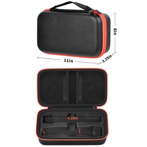 Wireless Microphone Case for JBL Wireless 2-Mic Systems, Handheld Dual Mic Travel Bag for Singing or Karaoke, Includes Receiver, Adapter, and AA Batte
