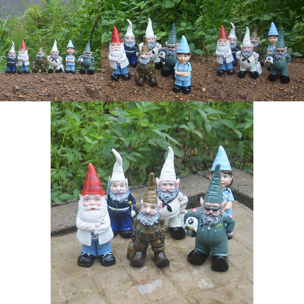 Новый дизайн смола гном эльф доктор медсестра дерево моряк пилот фигурка