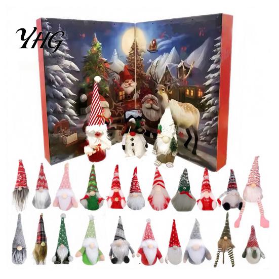Christmas Advent Calendar 2026 Gnome Calendar, 24 Day Countdown Box Set with Faceless Winter Festive Surprising Plush Dolls, Xmas Ornaments