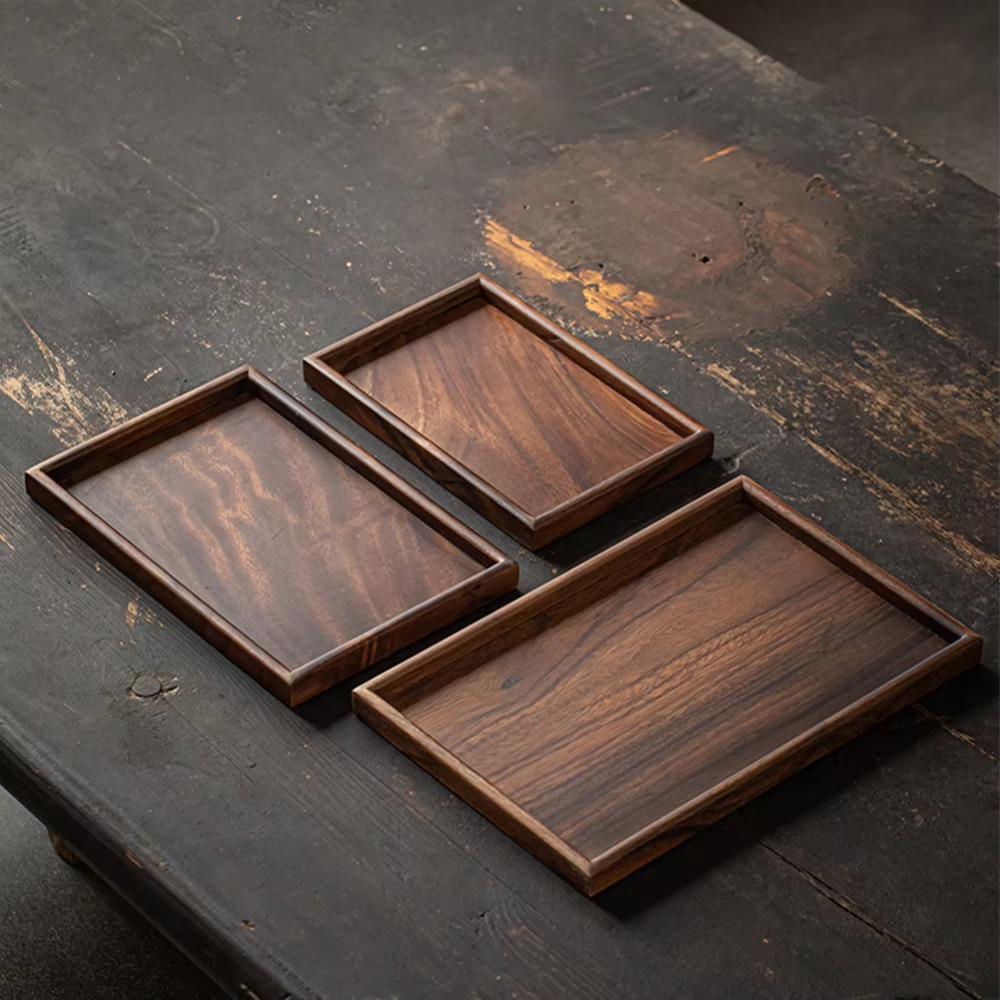 Bamboo Tea Set Serving Tray Smooth Surface Brunch Tray Household Storage Tray Breakfast