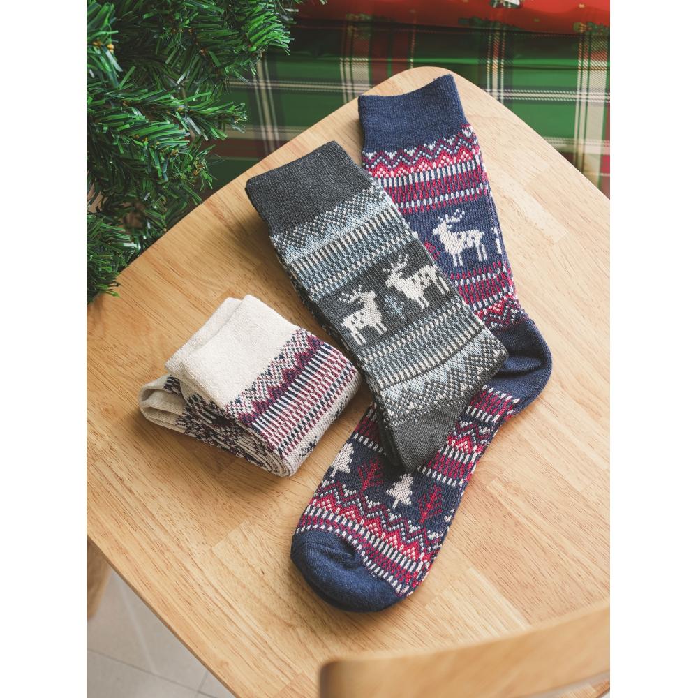 DaiSo Ggrn Men S Deer Jacquard SockS