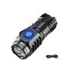 Powerful Mini Handheld Flashlight USB Rechargeable Pocket Torch for Outdoor with 5 Modes Camping Hook Lantern Tent Light