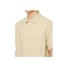 Calvin Klein Casual Minimalist Embroidered Pocket Pleated Cotton Short Sleeve Shirt Men Shirts Khaki J325603