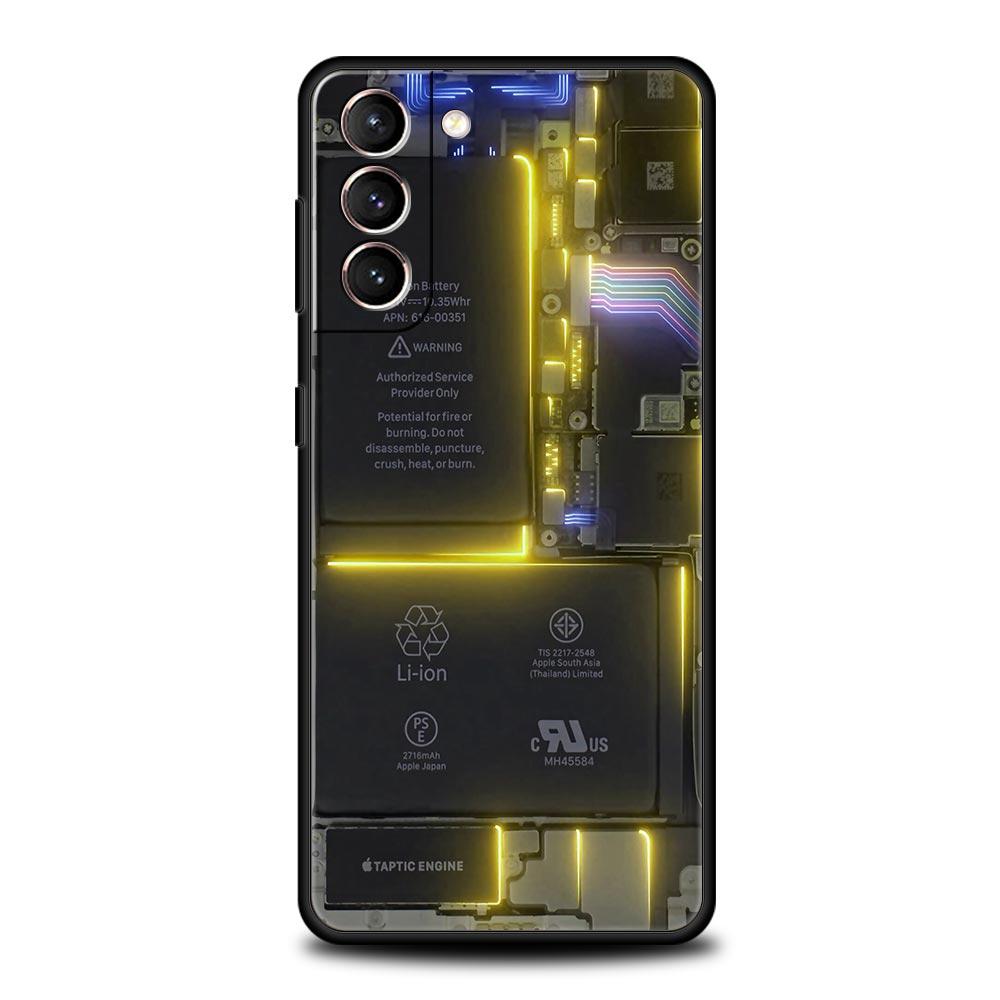 Чехол-накладка с рисунком печатной платы для Samsung Galaxy S26 S25 S24 S23 S22 S20 S21 FE Ultra S25 Edge Plus Мягкий ТПУ корпус