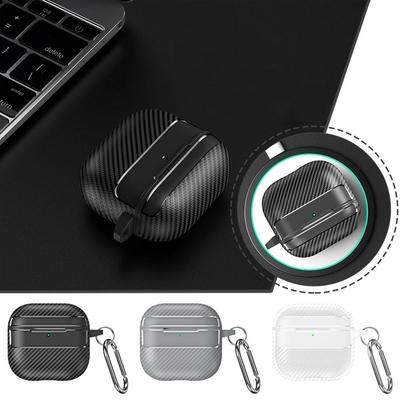 Для AirPods 4 чехол из углеродного волокна с текстурой, беспроводные Bluetooth-наушники, защитный чехол для AirPods 4 C W8S6