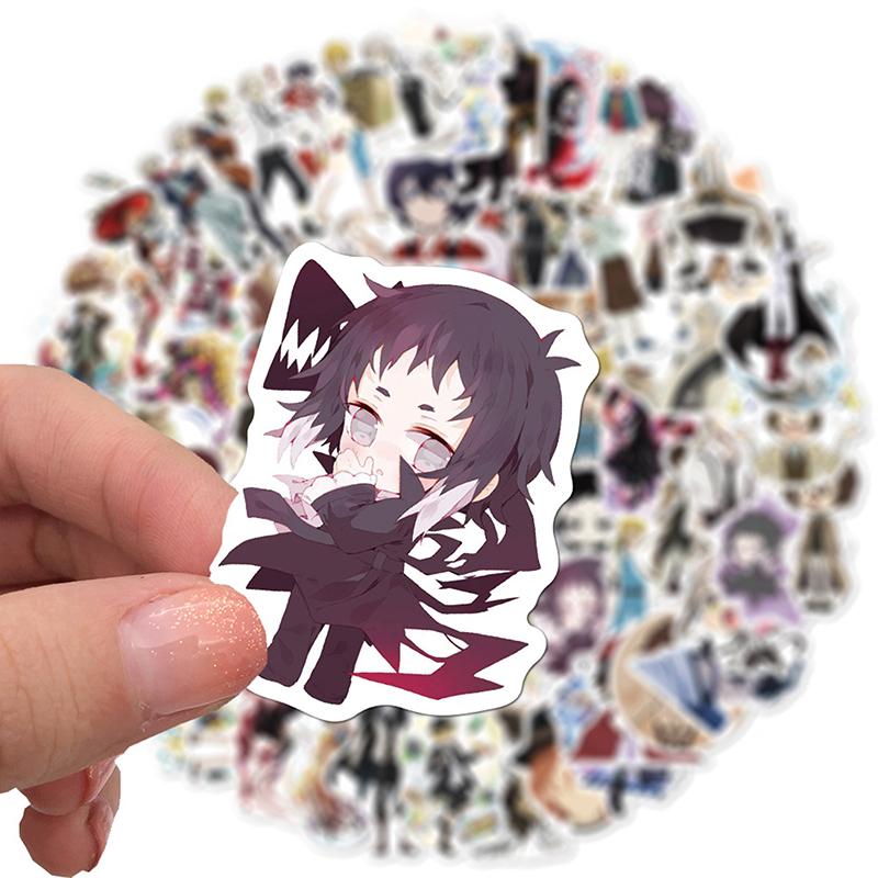 100Pcs Bungo Stray Dogs Stickers Anime Sticker Pvc Graffiti Decals Suitcase