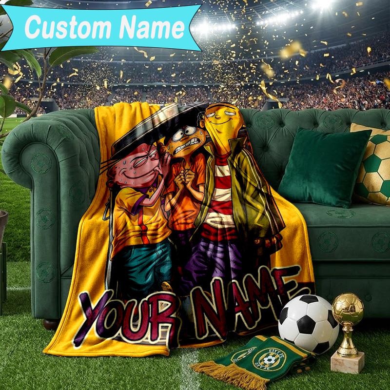 Custom Name Blanket Edd Eddy Adventure Blanket Bedding Blanket for Travel, Camping, Living Rooms, Offices, Sofas, Fan Christmas gift