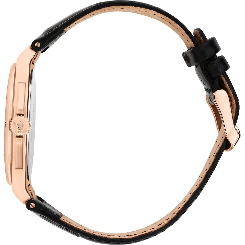 Maserati Мужские кварцевые часы Velocità Slim из черной кожи с датой R8851153001