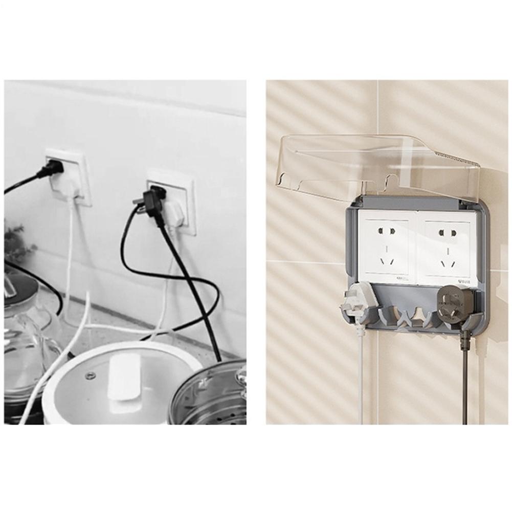 Easy Install Waterproof Socket Cover Protection Kitchen Bathroom Protector Socket Plate Guard Creative Home Decor