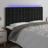 VidaXL LED Headboard Bedroom Furniture Double Bed Accessory Head of Bed Frame Interior Black 3122914