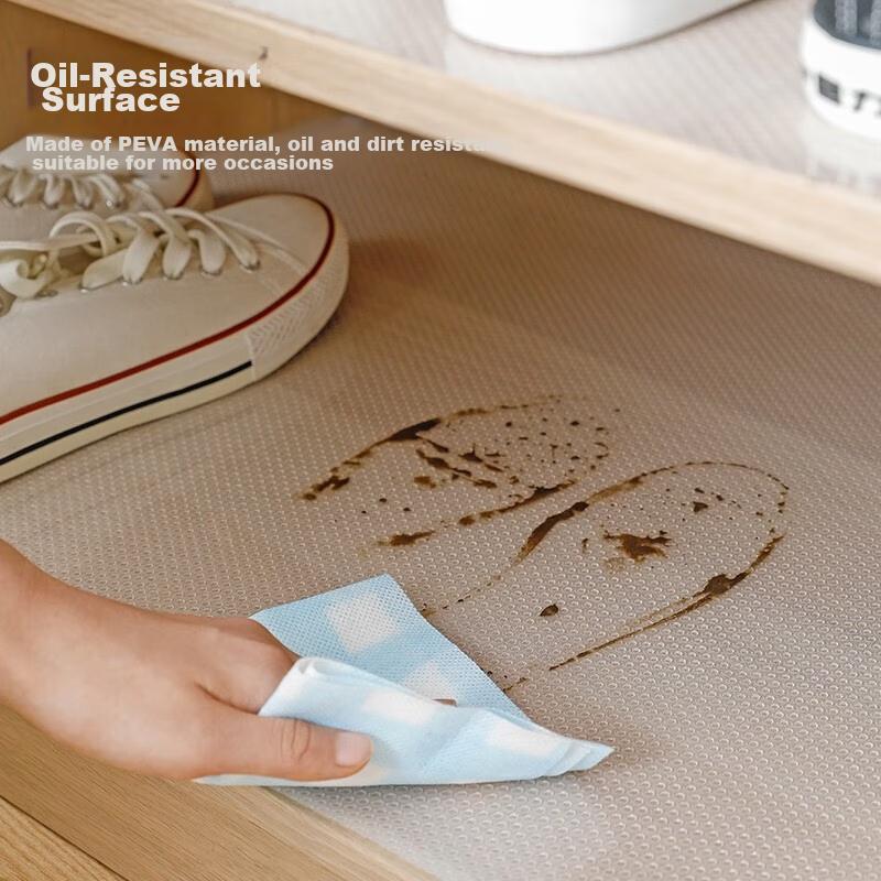 Qinghua PEVA Kitchen Oil-Proof Sticker Drawer Liner, Waterproof Moisture-Proof Shoe Cabinet Dust-Proof Mat, Transparent 60*300cm
