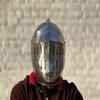 Etched Steel Medieval Knight Helmet Cosplay Renaissance Armor
